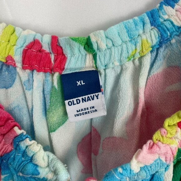 Old Navy Floral Summer Top with Cap Sleeves - Picture 6 of 8